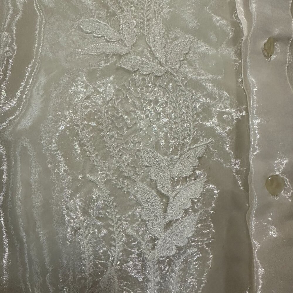 Philippines Filipino Barong Floral Design Men's Long Sleeve Barong Size XL-2XL - Picture 5 of 7